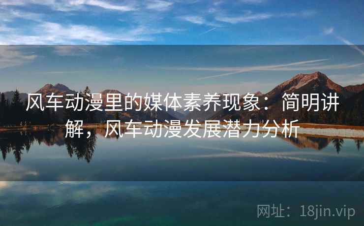 风车动漫里的媒体素养现象：简明讲解，风车动漫发展潜力分析