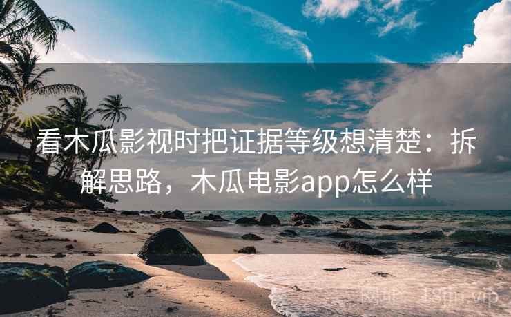 看木瓜影视时把证据等级想清楚：拆解思路，木瓜电影app怎么样