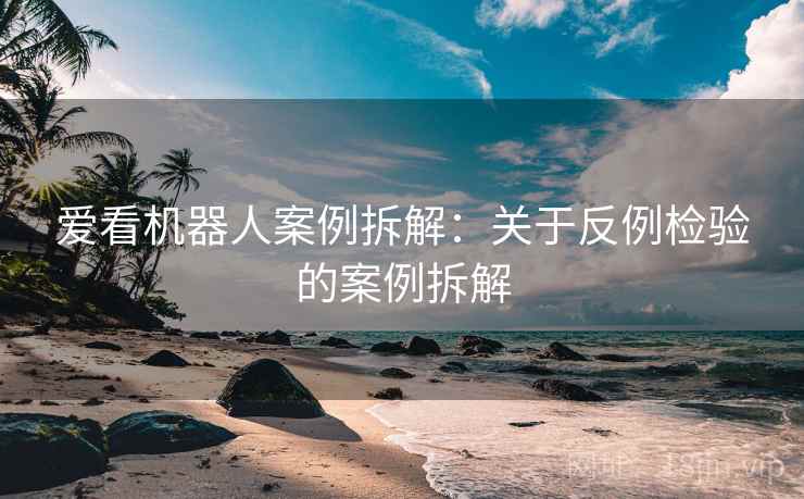 爱看机器人案例拆解：关于反例检验的案例拆解