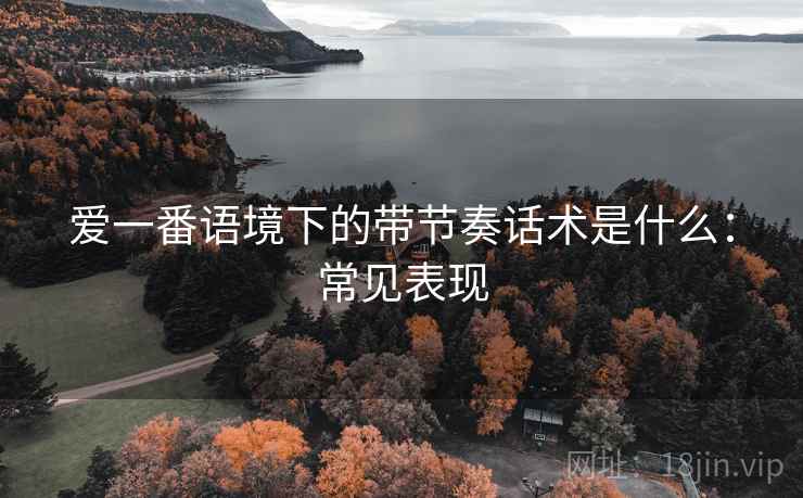 爱一番语境下的带节奏话术是什么:常见表现 爱一番语境下的带节奏话术是什么:常见表现