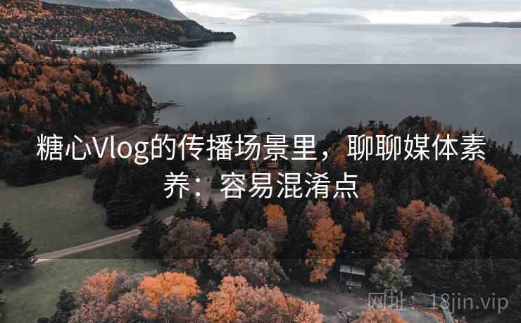 糖心Vlog的传播场景里,聊聊媒体素养:容易混淆点 糖心Vlog的传播场景里,聊聊媒体素养:容易混淆点