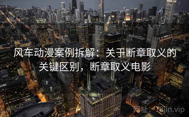 风车动漫案例拆解：关于断章取义的关键区别，断章取义电影